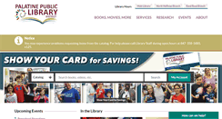Desktop Screenshot of palatinelibrary.org